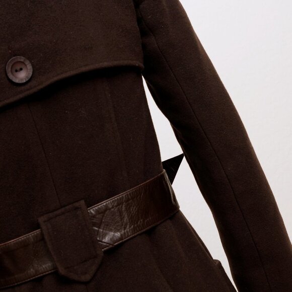 Elegant Brown Women's Coat - Picture 12 of 16